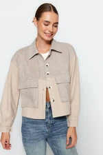 Trendyol Stone Woven Double Pocket Jacket