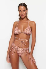 Trendyol Geometric Patterned Tunnel Normal Leg Bikini Bottom