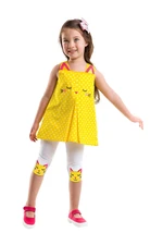 Denokids Yellow Sleepy Cat Tunic Set