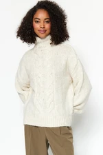 Trendyol Beige Knit Detailed Knitwear Sweater