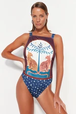 Trendyol Animal Print, Weightlifting, Regular Leg Swimsuit