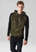 Camo Contrast Raglan Hoody olive camo/blk