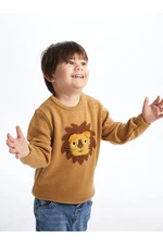 LC Waikiki Lcw Crew Neck Long Sleeve Patterned Baby Boy Knitwear Sweater