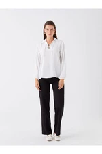 LC Waikiki Loose Collar Plain Long Sleeve Women's Blouse