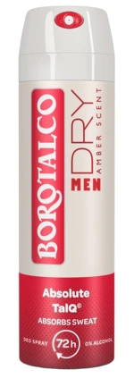 BOROTALCO Men Dry Amber Scent, Dezodorant sprej pre mužov 150 ml