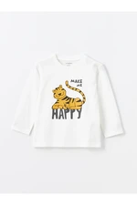 LC Waikiki Crew Neck Long Sleeve Printed Baby Boy T-Shirt