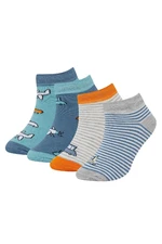 DEFACTO Baby Boy Non-Slip Sole 4-Pack Cotton Booties Socks