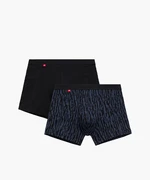 Pánské boxerky ATLANTIC Comfort 2Pack - černé/grafitové