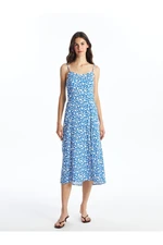 LC Waikiki Women's Sweetheart Neck Polka Dot Strapless Dress