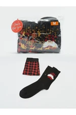 LC Waikiki New Year's Themed Men's Boxers and Socks