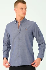 G674 DEWBERRY MEN'S SHIRT-DENIM BLUE-2