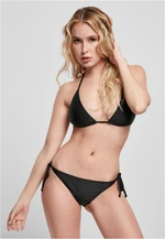 Women's recycled triangle bikini black