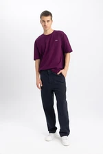 DEFACTO Baggy Fit Straight Leg Gabardine Trousers