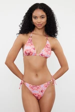 Trendyol Floral Patterned Triangle Accessory Bikini Top