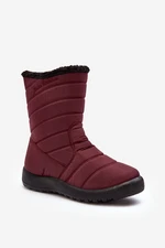 High women's insulated snow boots Burgundy Luxina