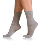 Bellinda 
COTTON COMFORT SOCKS - Dámske bavlnené ponožky s pohodlným lemom - sivý melír