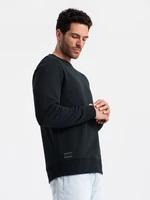 Ombre BASIC men's non-stretch cotton sweatshirt - black