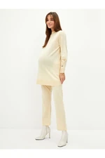 LC Waikiki Elastic Waist Straight Wide Leg Maternity Knitwear Trousers