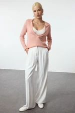 Trendyol Dusty Rose Soft Textured Loose Knit Sweater