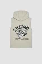 DEFACTO Boy's Printed Hooded Undershirt