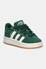 Dětské semišové sneakers boty adidas Originals CAMPUS 00s CF EL zelená barva, JI4333