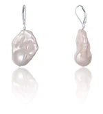 JwL Luxury Pearls Luxusní náušnice s pravou barokní perlou JL0688