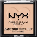 NYX PROFESSIONAL MAKEUP Can't Stop Won't Stop Mattifying Powder kompaktný púder - Odtieň 03 Light Medium 6 g