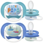 PHILIPS AVENT Cumlík Ultra air text 6-18m chlapec 2 ks