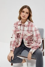 Plaid shirt jacket - pink