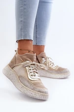 Suede women's shoes Maciejka beige