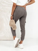 Women's ribbed trousers CHICCORD grey Dstreet