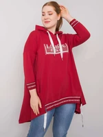 Larger women's chestnut sweatshirt with pocket