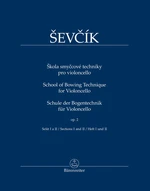 Otakar Ševčík Škola smyčcové techniky pro violoncello op. 2, sešit I a II Noten