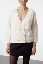 Trendyol Ecru Double Breasted Detailed Double Blouse-Cardigan Set Knitwear