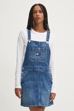 Rifľové šaty Tommy Jeans mini, rovný strih, DW0DW19281