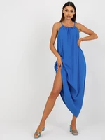 Blue summer dress with straps OCH BELLA