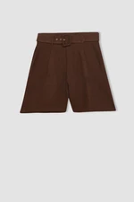 DEFACTO High Waist Linen Shorts