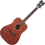 D'Angelico Premier Lexington LS Natural Mahogany Satin Guitare Dreadnought acoustique-électrique