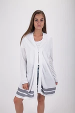 Sveter - TOMMY HILFIGER TILDY OPEN CARDI biely