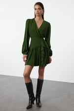 Trendyol Dark Green Plain Woven Dress