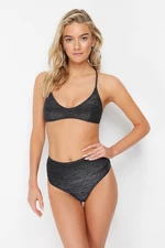 Trendyol Black High Waist Hipster Bikini Bottom