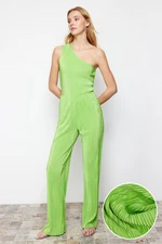 Trendyol Green Pleat Lined Stretchy Knitted Trousers