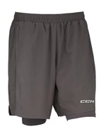 Pánské šortky CCM  2 IN 1 Training Short Charcoal L