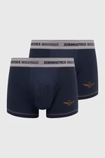 Boxerky Aeronautica Militare 2-pak pánske, tmavomodrá farba, AM1UBX003,