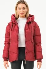 Z6771 DEWBERRY WOMEN'S COAT-BURGUNDY