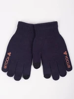 Yoclub Kids's Gloves RED-0245C-AA5E-006 Navy Blue