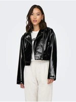 Black women's faux leather jacket ONLY Simone - Women