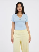 Blue Womens Basic T-Shirt Noisy May Maya - Women