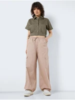 Beige Women's Trousers Noisy May Pinar - Women