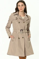 Z6642 DEWBERRY WOMEN'S TRENCH COAT-BEIGE